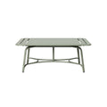 Modern Minimalist Green Coffee Table with Slatted Design