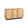 Modern Minimalist Wooden Sideboard with Grooved Design
